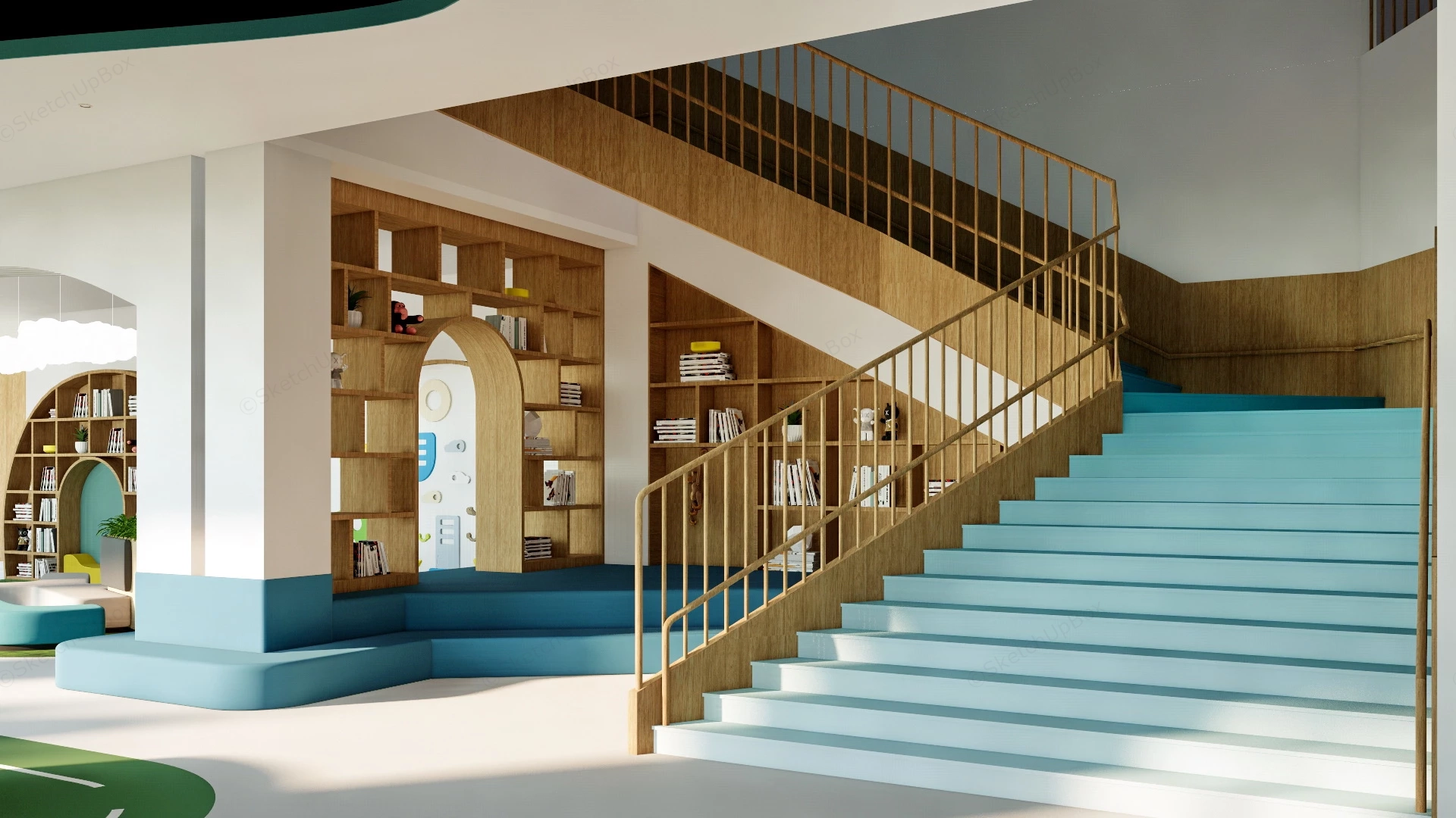Kindergarten Reading Room sketchup model preview - SketchupBox
