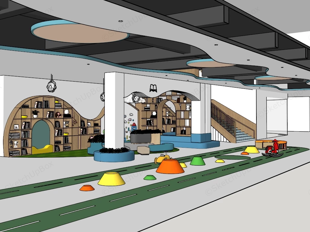 Kindergarten Reading Room sketchup model preview - SketchupBox