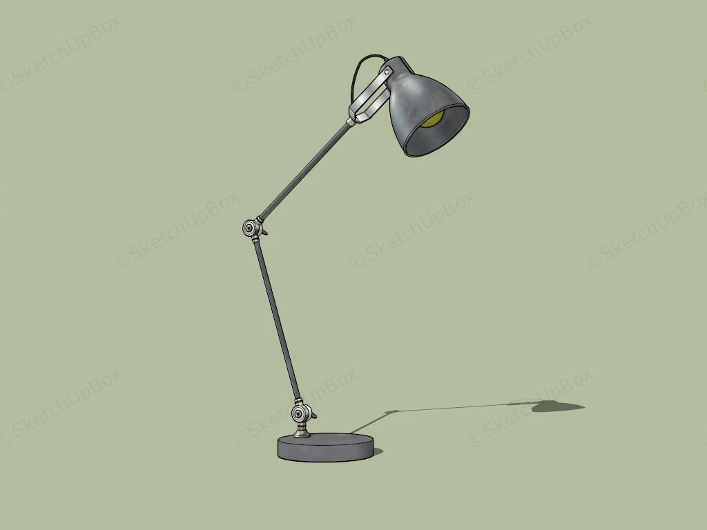 Metal Swing Arm Desk Lamp sketchup model preview - SketchupBox