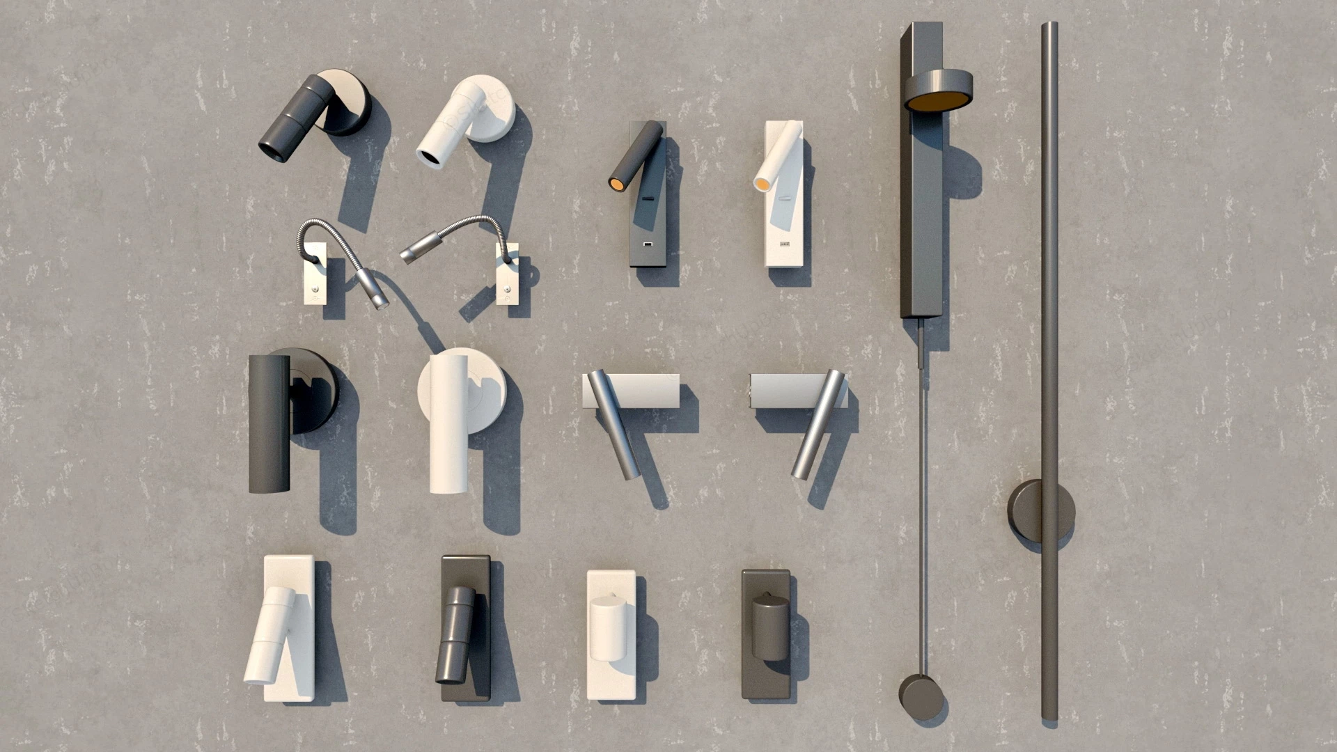 Modern Sconce Light Fixtures sketchup model preview - SketchupBox