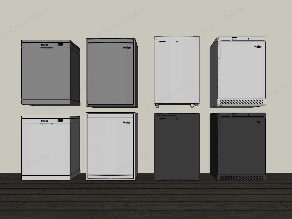 Compact Mini Refrigerators sketchup model preview - SketchupBox
