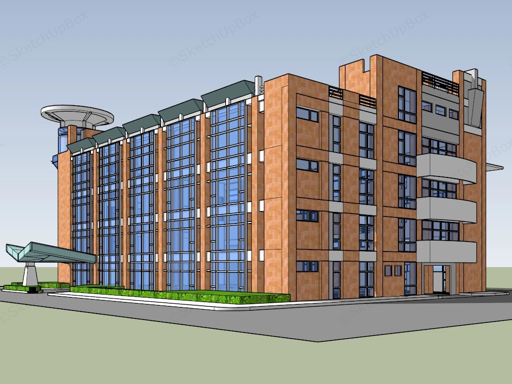 University Library Building sketchup model preview - SketchupBox