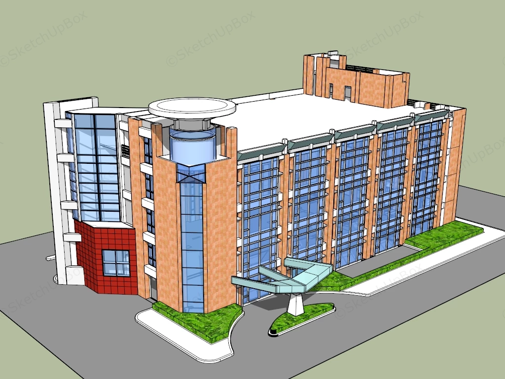 University Library Building sketchup model preview - SketchupBox