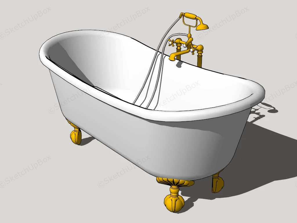 Freestanding Soaker Tub sketchup model preview - SketchupBox
