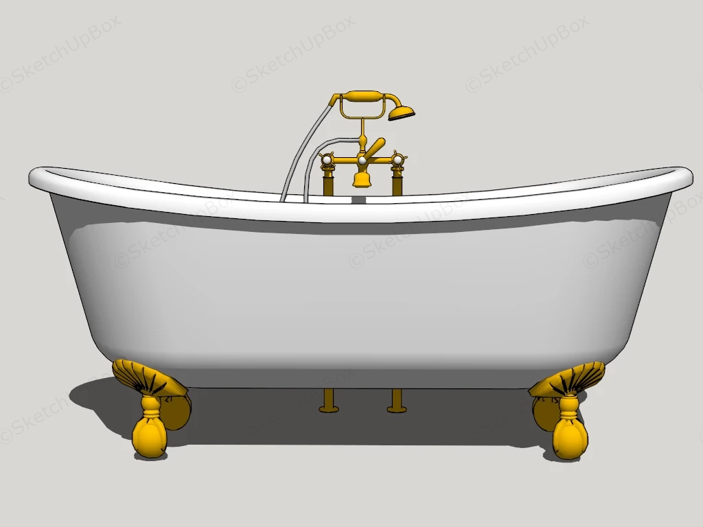 Freestanding Soaker Tub sketchup model preview - SketchupBox
