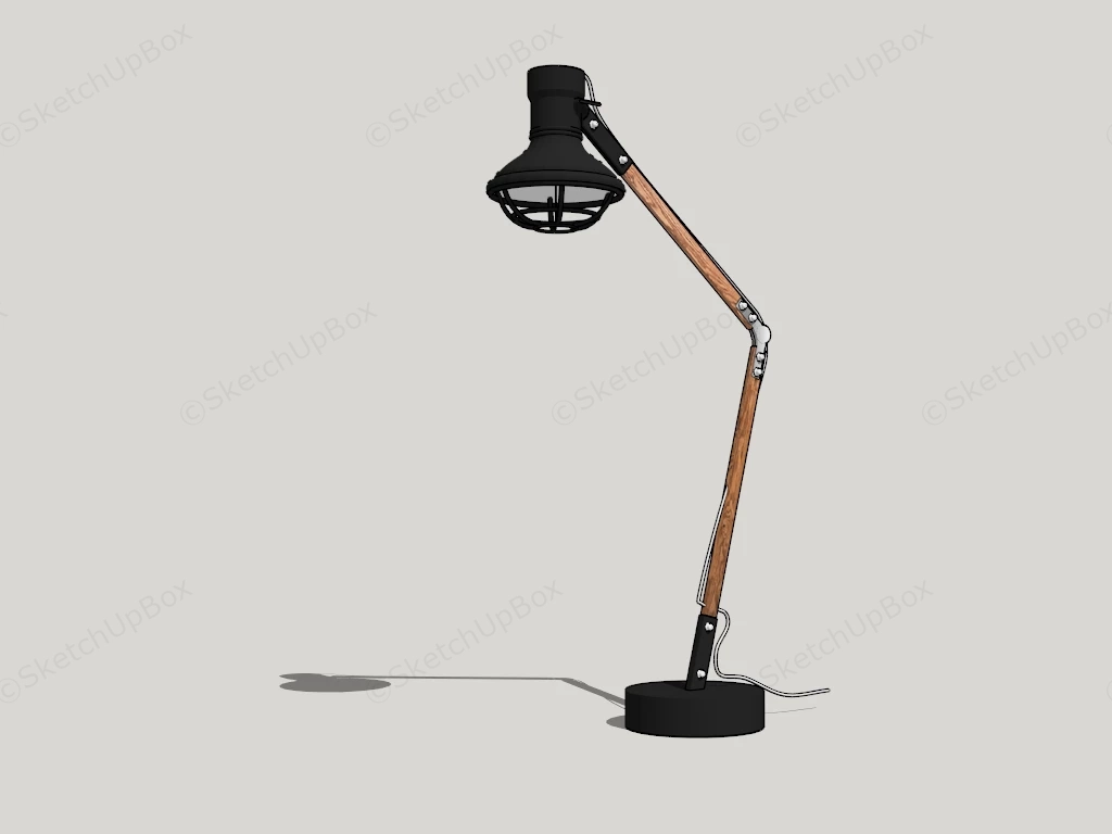 Vintage Industrial Desk Lamp sketchup model preview - SketchupBox