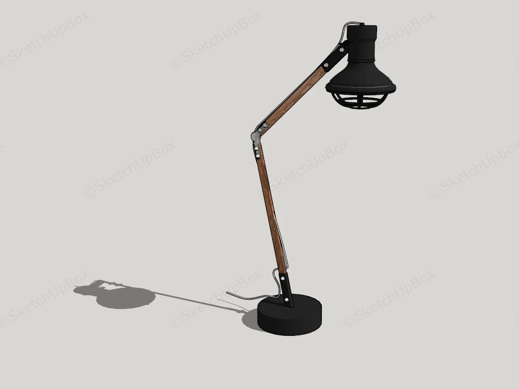 Vintage Industrial Desk Lamp sketchup model preview - SketchupBox