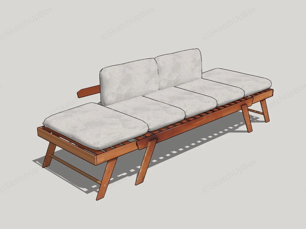 Outdoor Patio Furniture Sofa sketchup model preview - SketchupBox