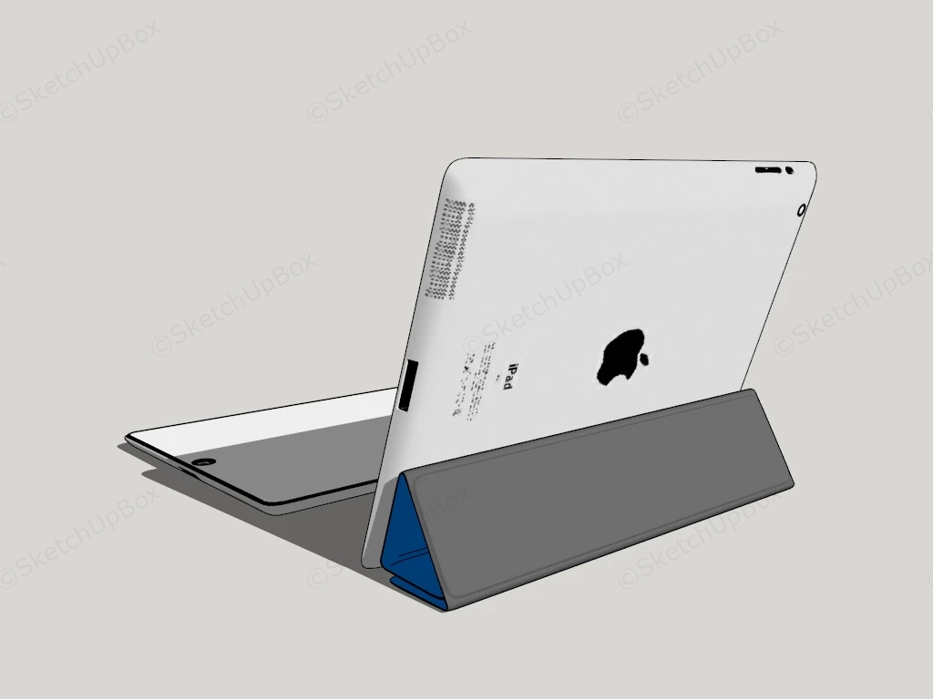Apple IPad White sketchup model preview - SketchupBox