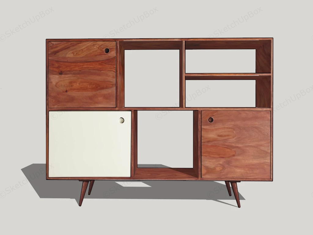 Sideboard With Shelves sketchup model preview - SketchupBox