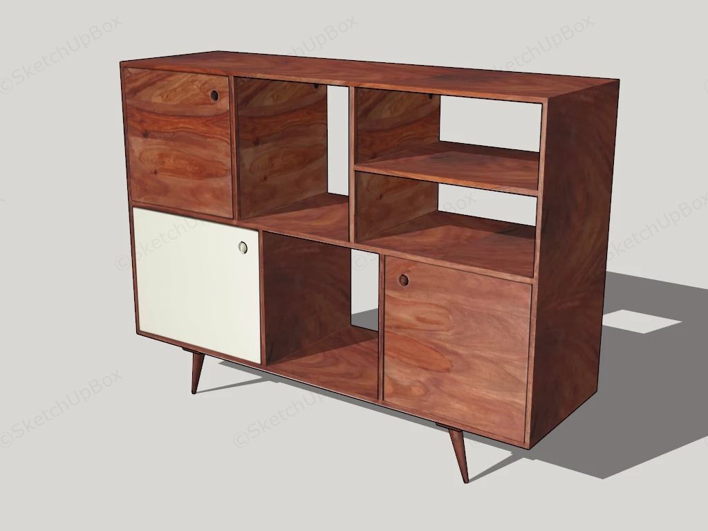 Sideboard With Shelves sketchup model preview - SketchupBox