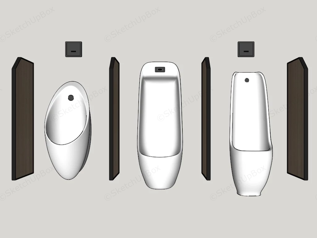 Wall Mount Urinals sketchup model preview - SketchupBox