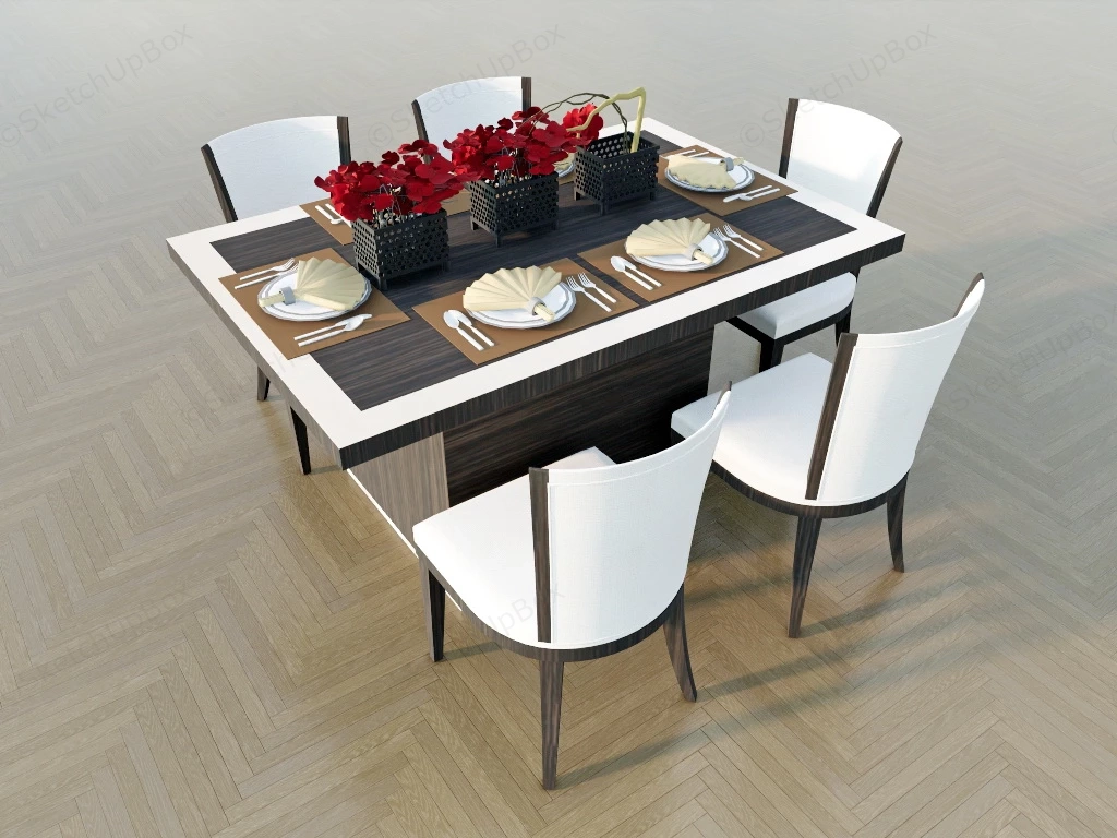 Small Dining Set sketchup model preview - SketchupBox