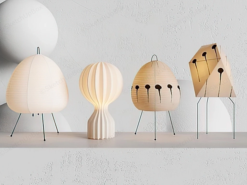 Wabi Sabi Floor Lamps sketchup model preview - SketchupBox