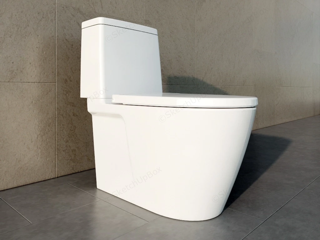 Flush Toilet sketchup model preview - SketchupBox