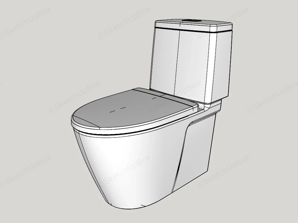 Flush Toilet sketchup model preview - SketchupBox