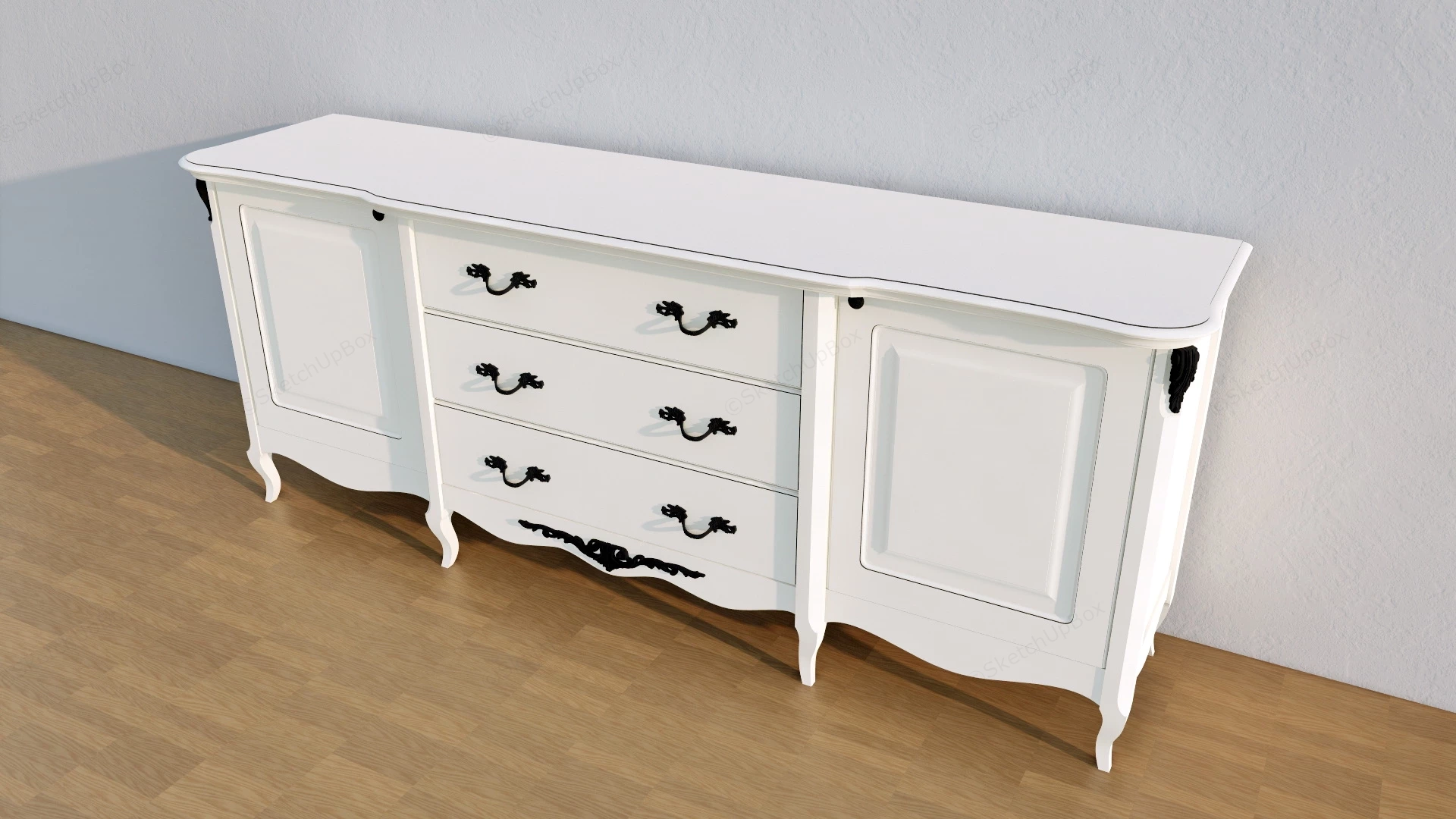 Victorian Sideboard sketchup model preview - SketchupBox