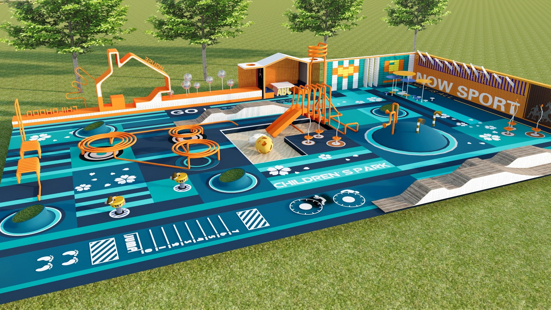 Children Parks Playground sketchup model preview - SketchupBox