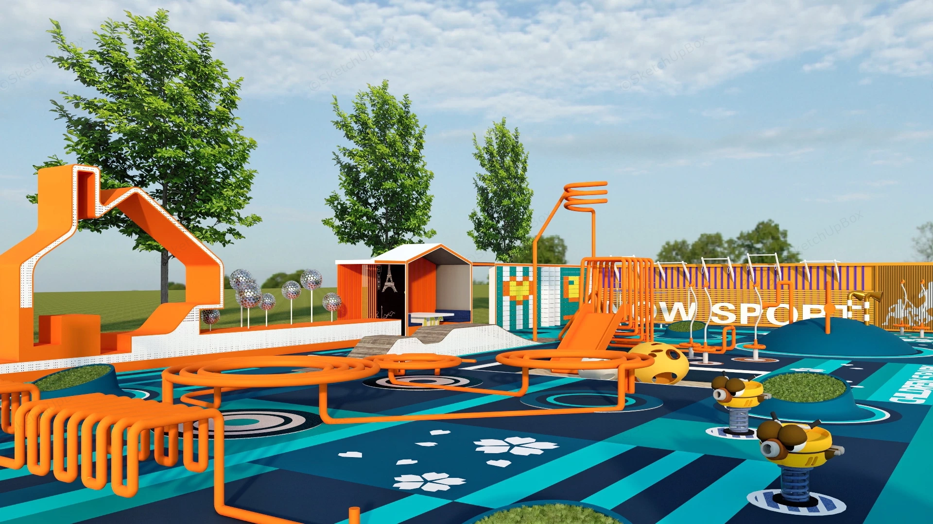 Children Parks Playground sketchup model preview - SketchupBox