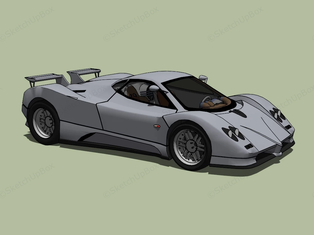 Pagani Zonda sketchup model preview - SketchupBox
