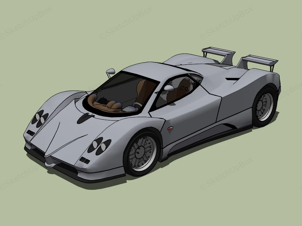 Pagani Zonda sketchup model preview - SketchupBox