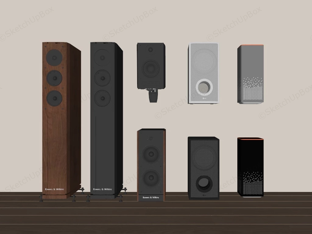 Bowers And Wilkins Speakers sketchup model preview - SketchupBox
