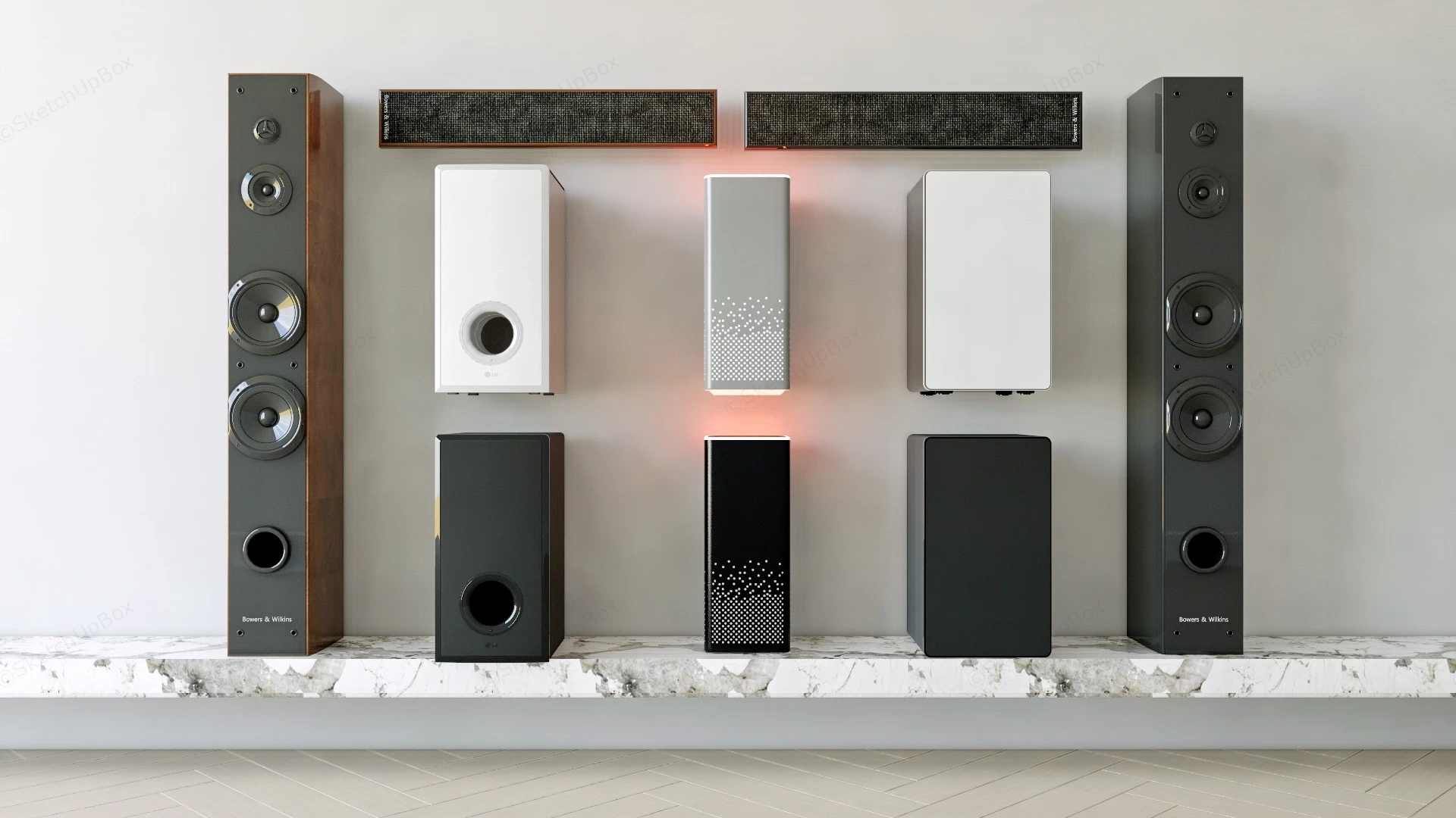 B&W Speakers sketchup model preview - SketchupBox