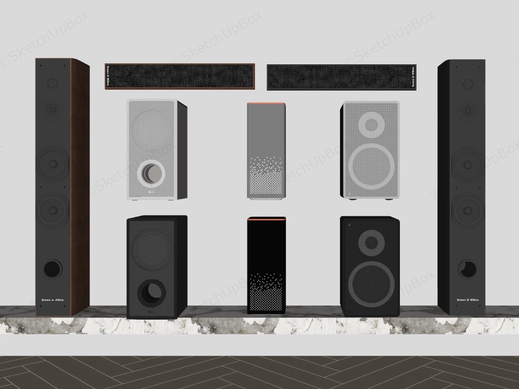 B&W Speakers sketchup model preview - SketchupBox