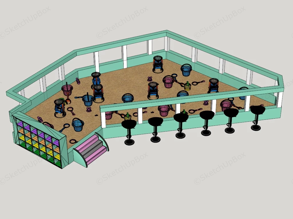 Indoor Sandpit sketchup model preview - SketchupBox