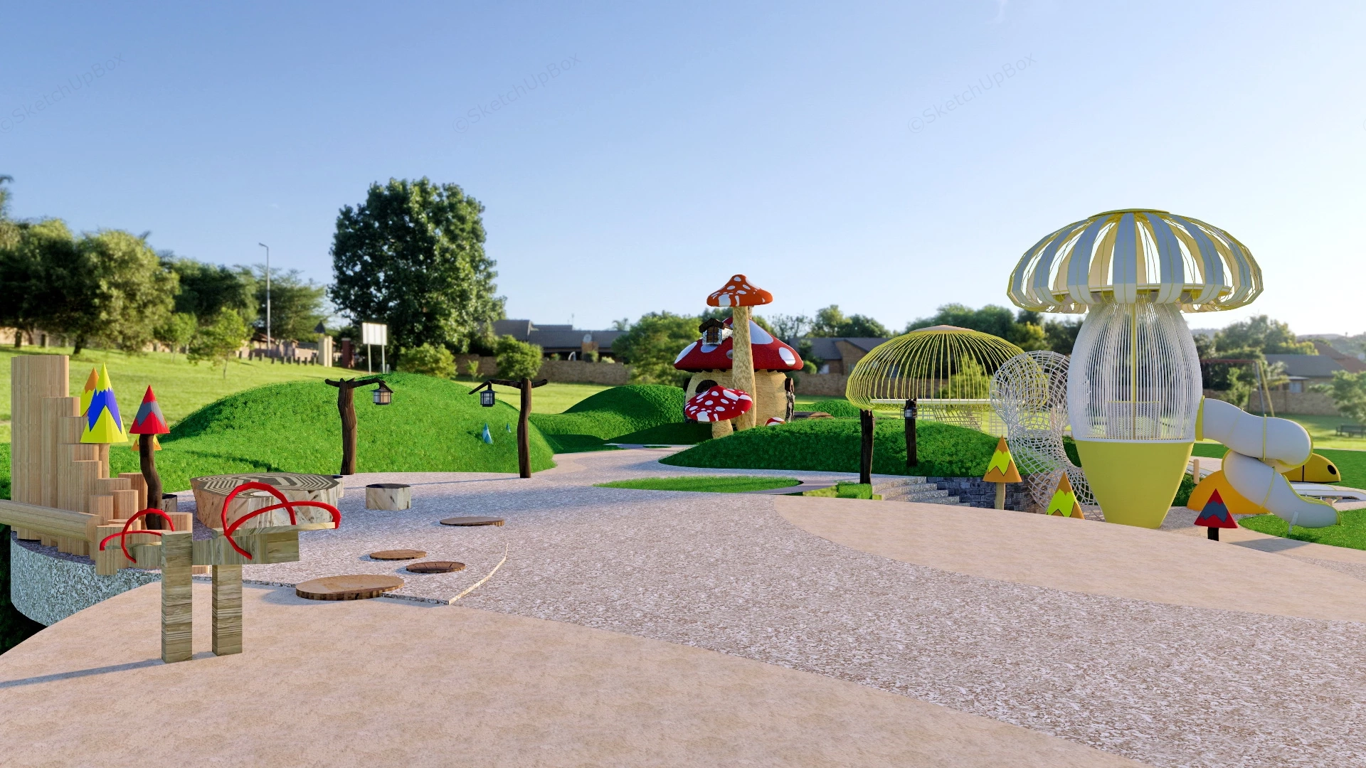 Fancy Adventure Playground sketchup model preview - SketchupBox