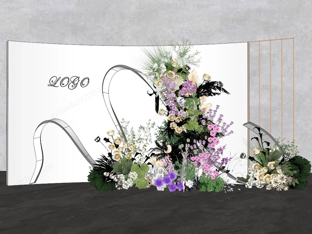 Indoor Flower Installation sketchup model preview - SketchupBox