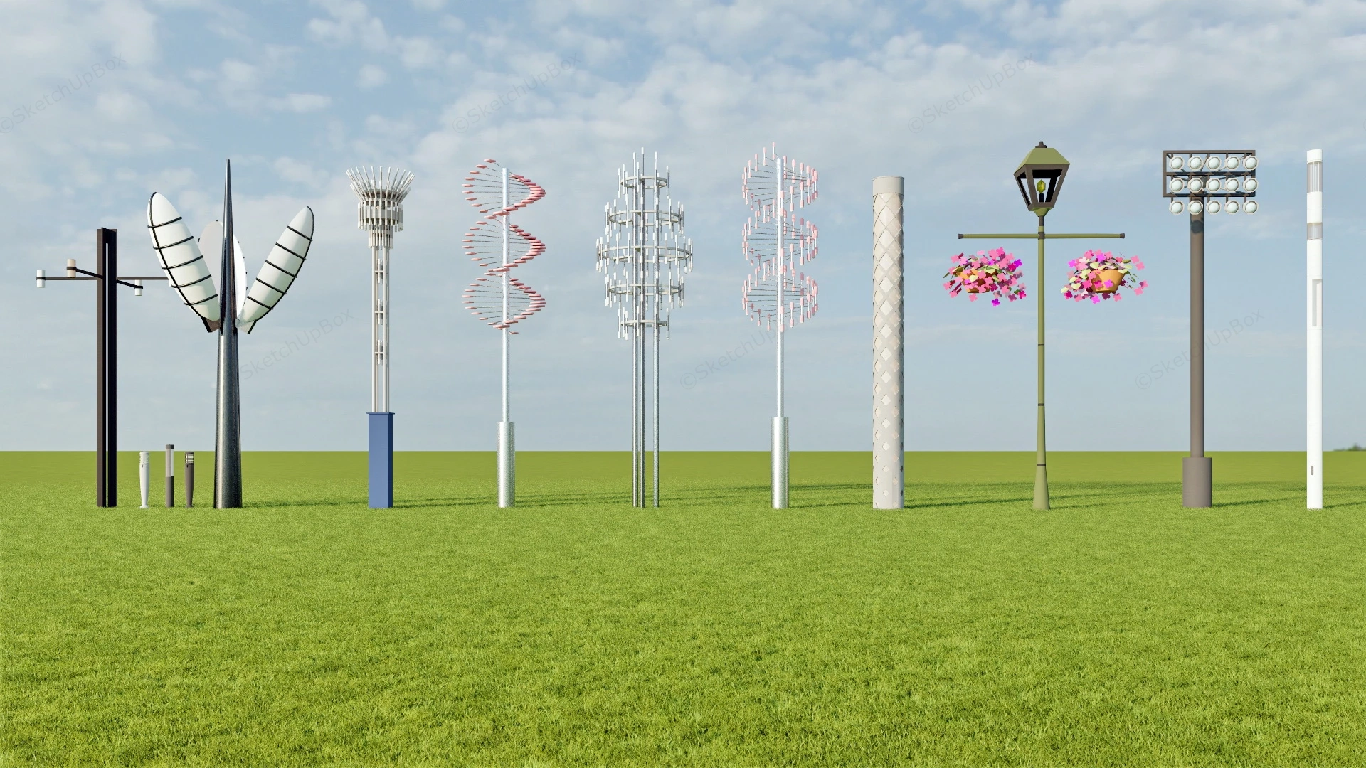 Park Street Lights sketchup model preview - SketchupBox