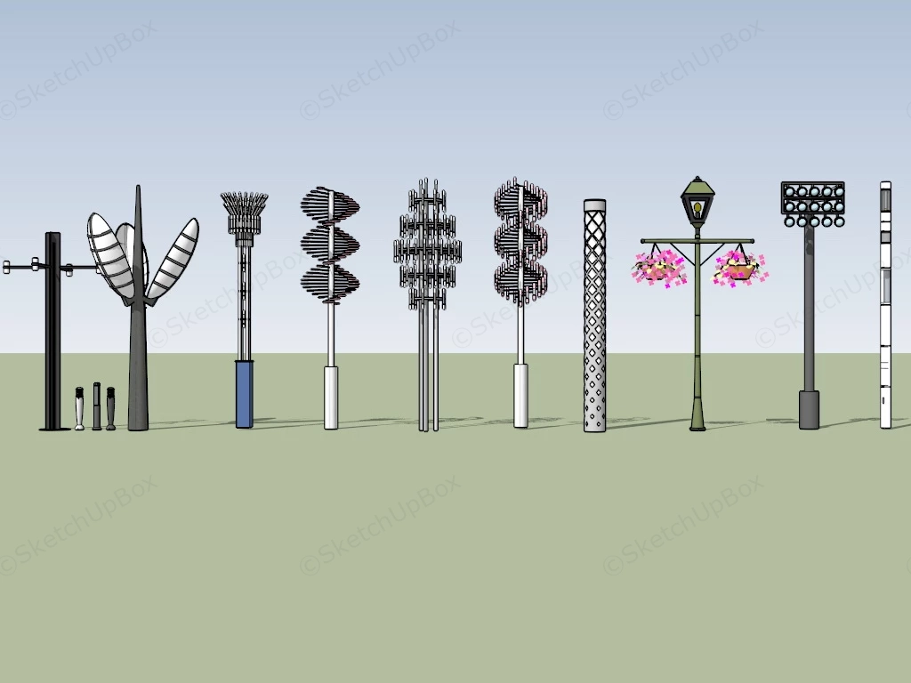 Park Street Lights sketchup model preview - SketchupBox