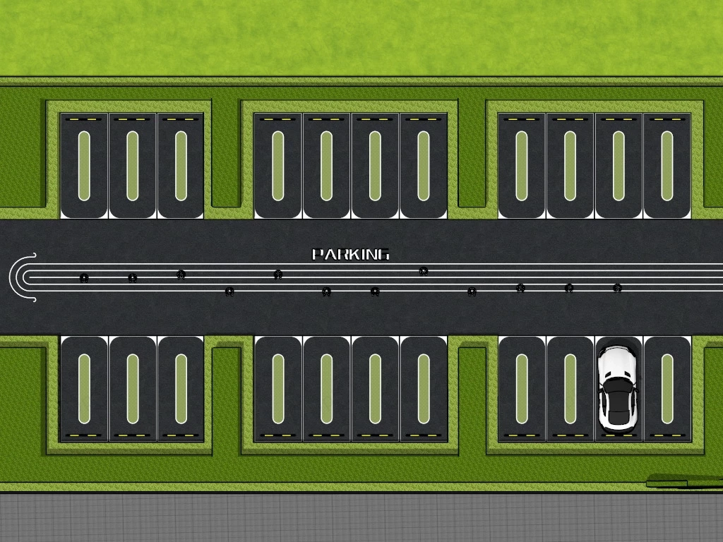 Small Car Parking Design sketchup model preview - SketchupBox