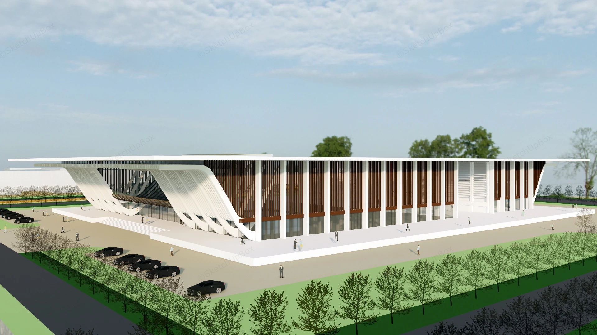 Olympic Stadium Indoor Arena sketchup model preview - SketchupBox