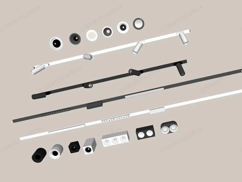 Modern Ceiling Spotlights sketchup model preview - SketchupBox