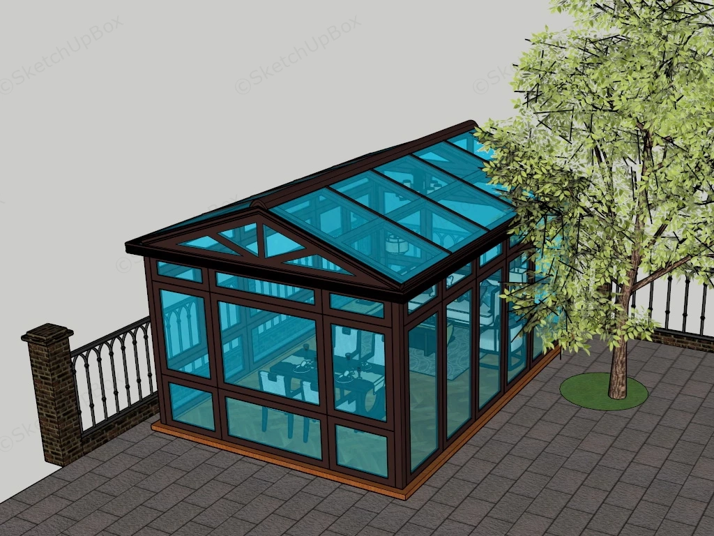 Free Standing SunRoom sketchup model preview - SketchupBox