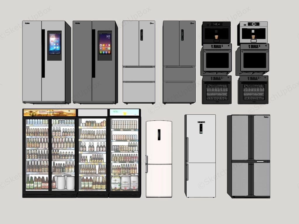 Collection Of Kitchen Appliances sketchup model preview - SketchupBox