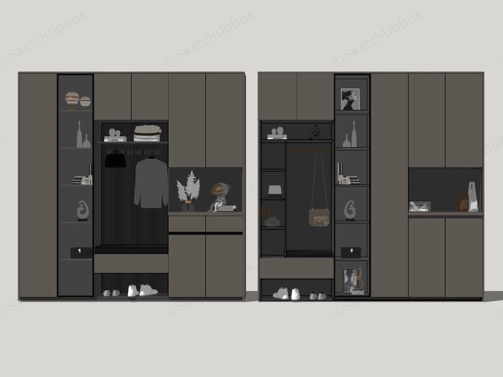 Mudroom Storage Cabinet Design sketchup model preview - SketchupBox