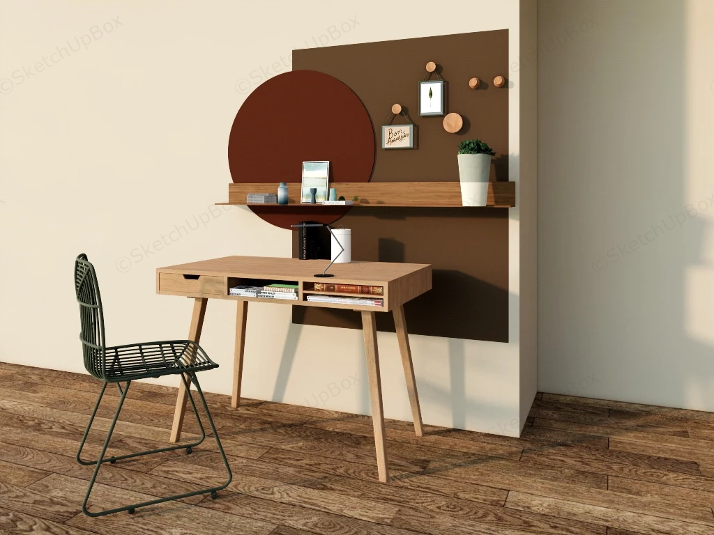 Minimalist Home Office Idea sketchup model preview - SketchupBox