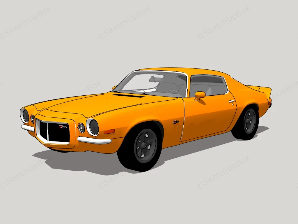 Chevrolet Camaro Z28 sketchup model preview - SketchupBox