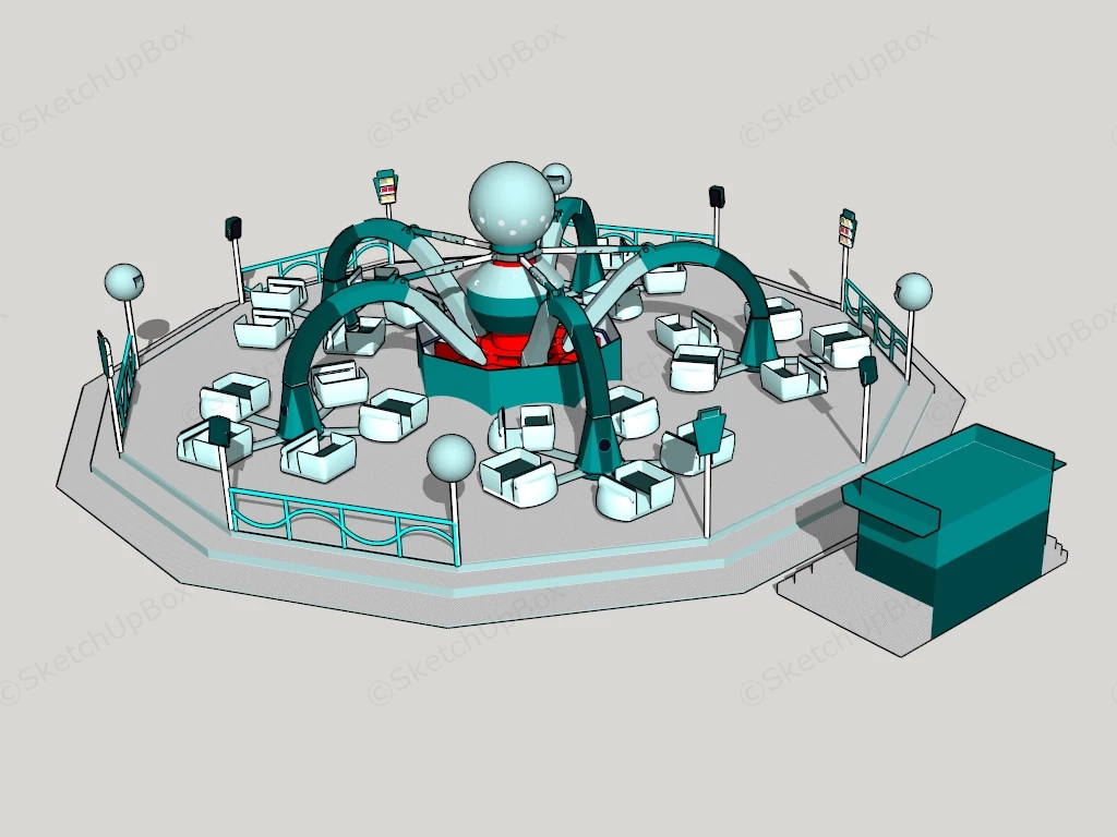 Breakdance Ride sketchup model preview - SketchupBox