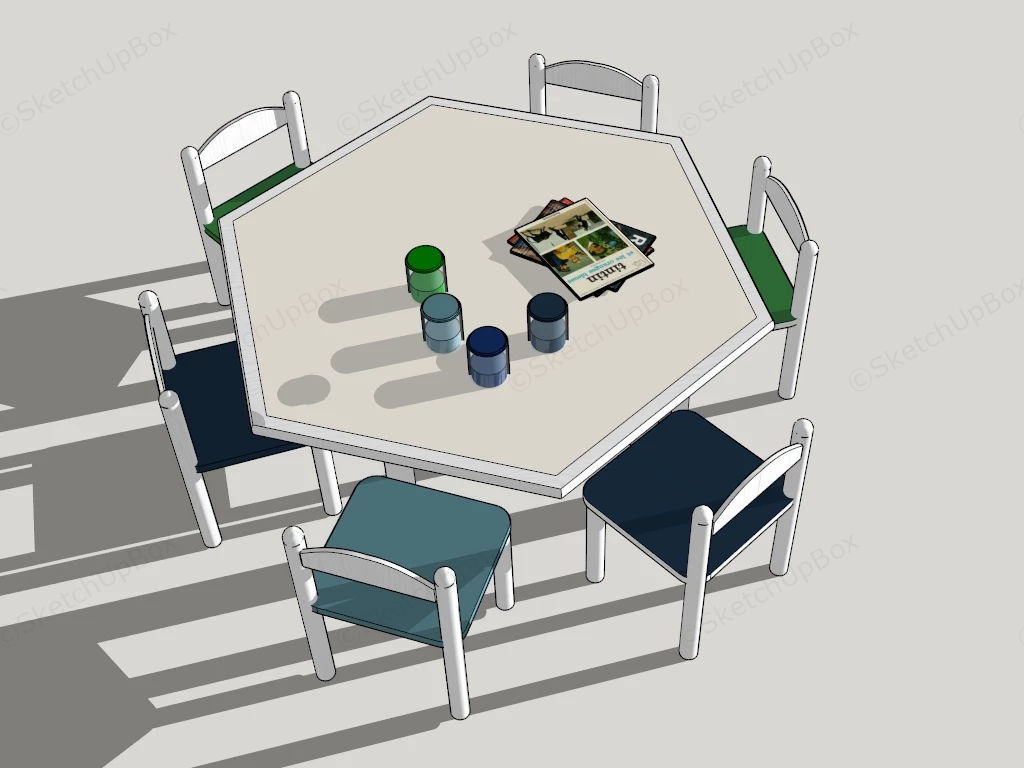 Play Table And Chair Set sketchup model preview - SketchupBox
