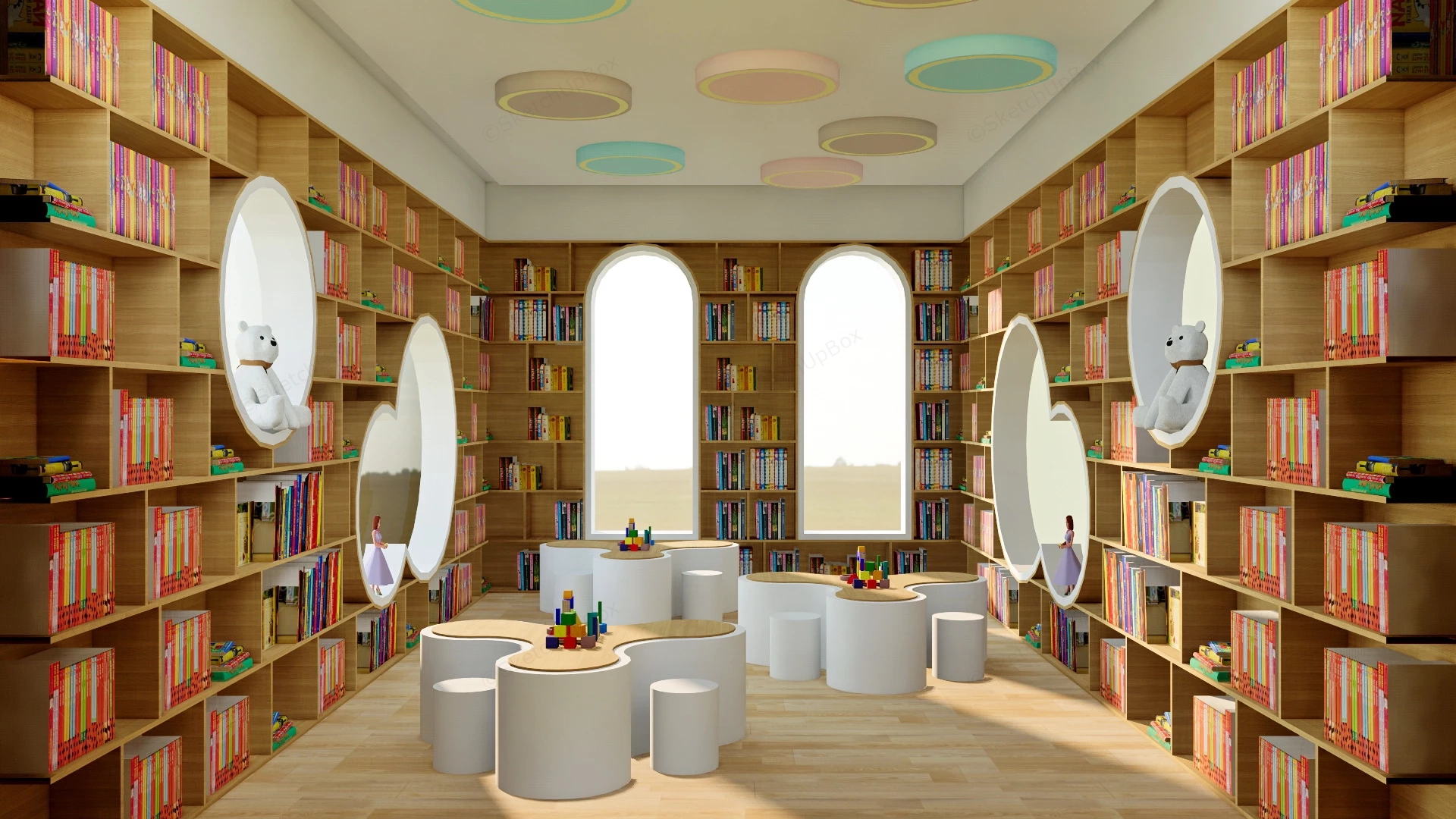 Kindergarten Reading Activity Room sketchup model preview - SketchupBox