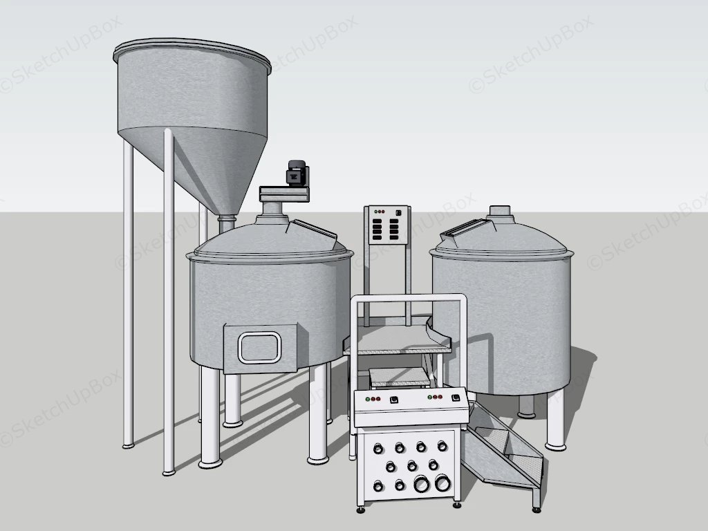 Brewhouse System sketchup model preview - SketchupBox