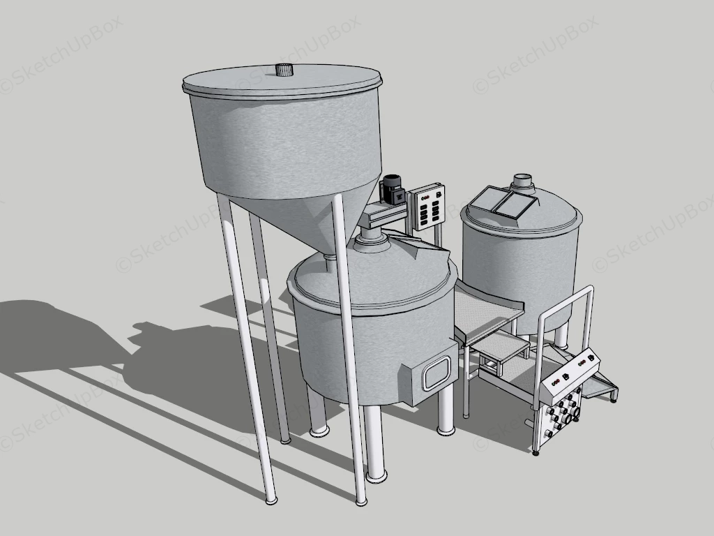Brewhouse System sketchup model preview - SketchupBox