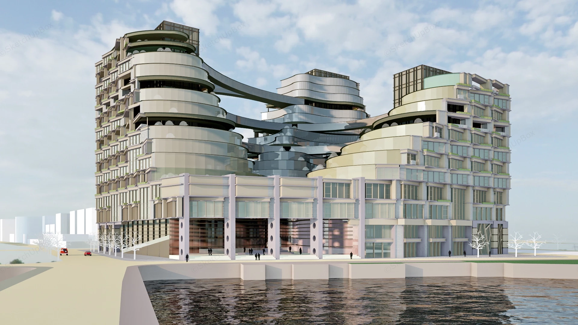 Ecological Architecture Design sketchup model preview - SketchupBox