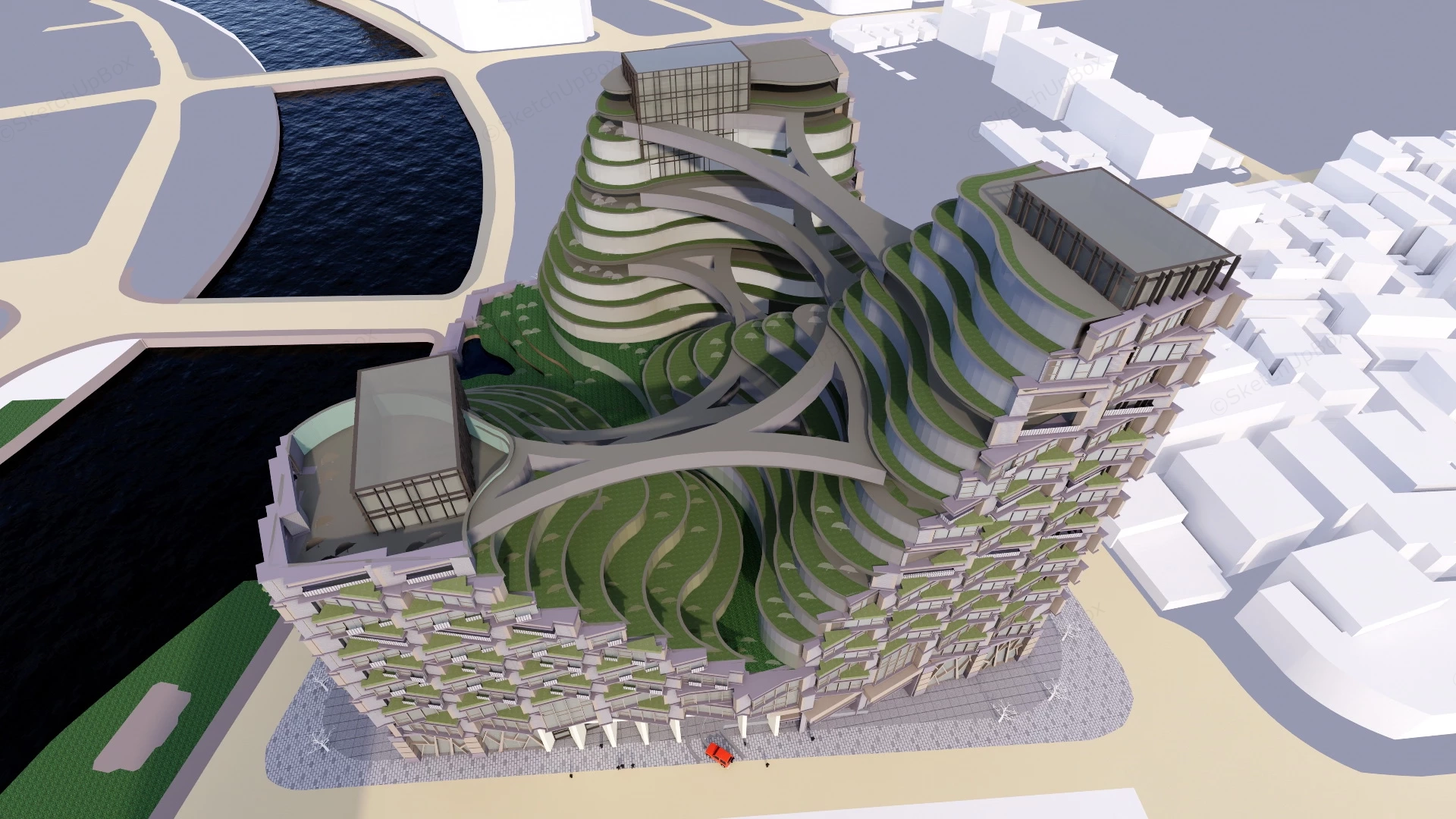 Ecological Architecture Design sketchup model preview - SketchupBox