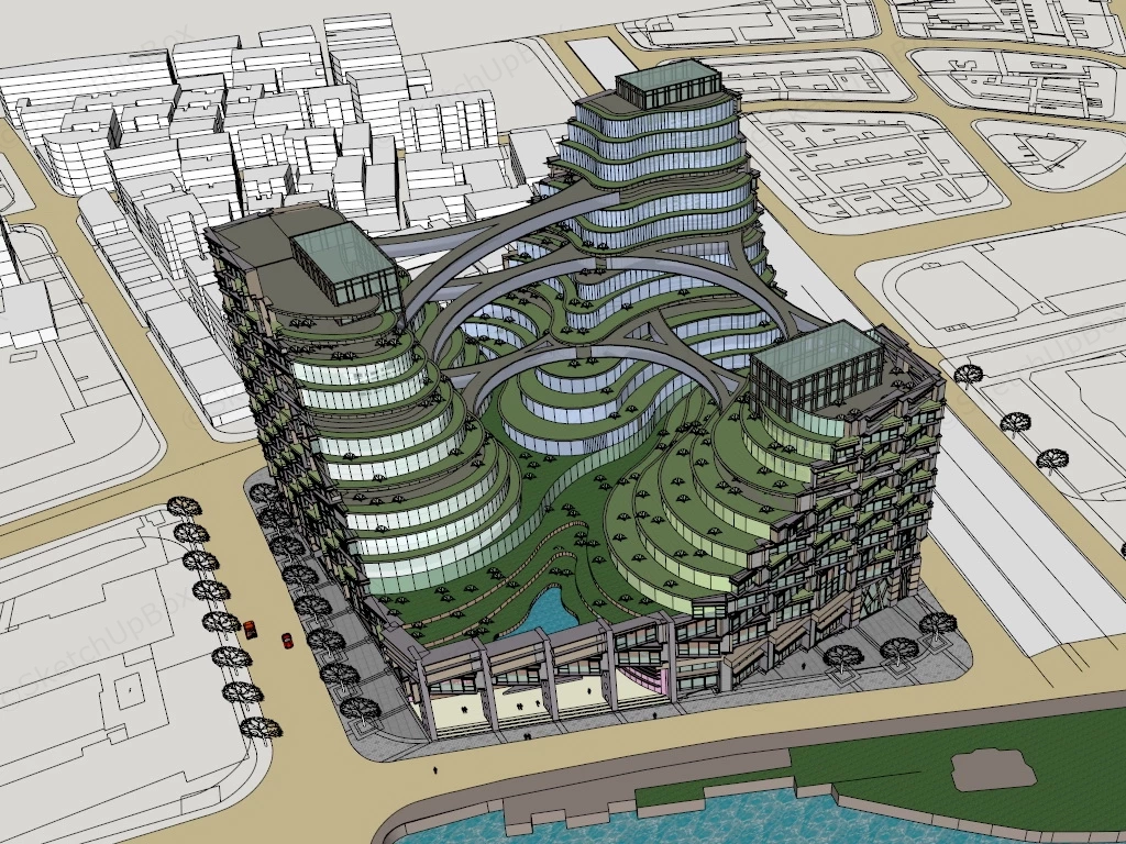 Ecological Architecture Design sketchup model preview - SketchupBox