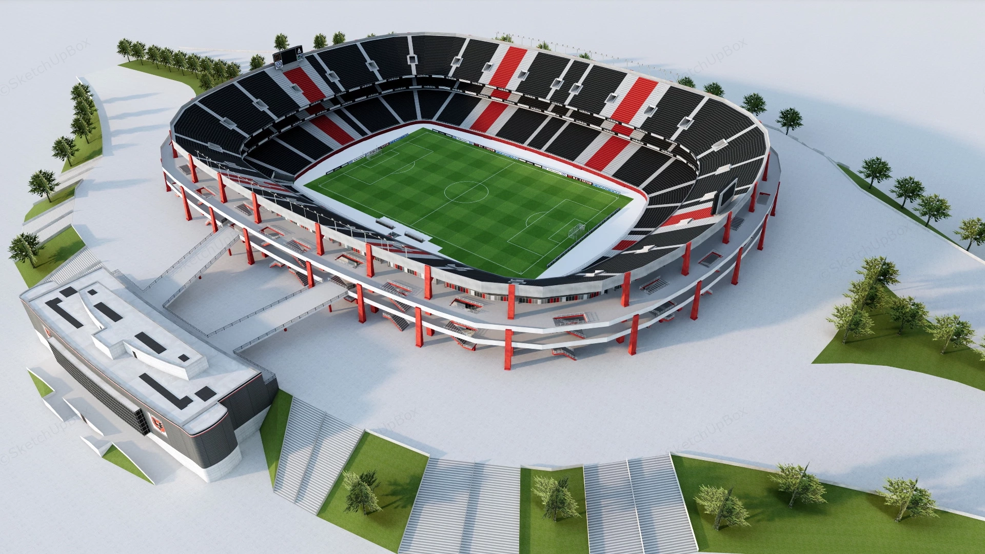 D.C. United Stadium sketchup model preview - SketchupBox